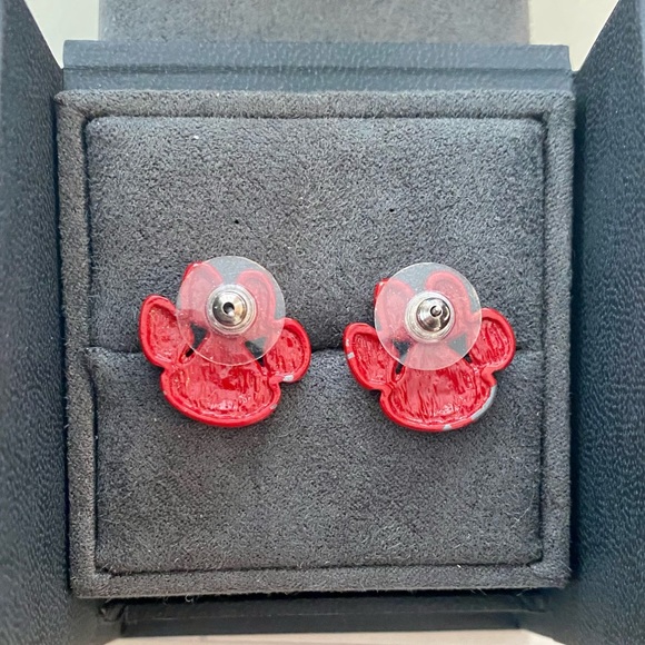 Red Paw Earrings with Crystal Detail - In great condition! 🐾 ♥️ - Picture 4 of 4